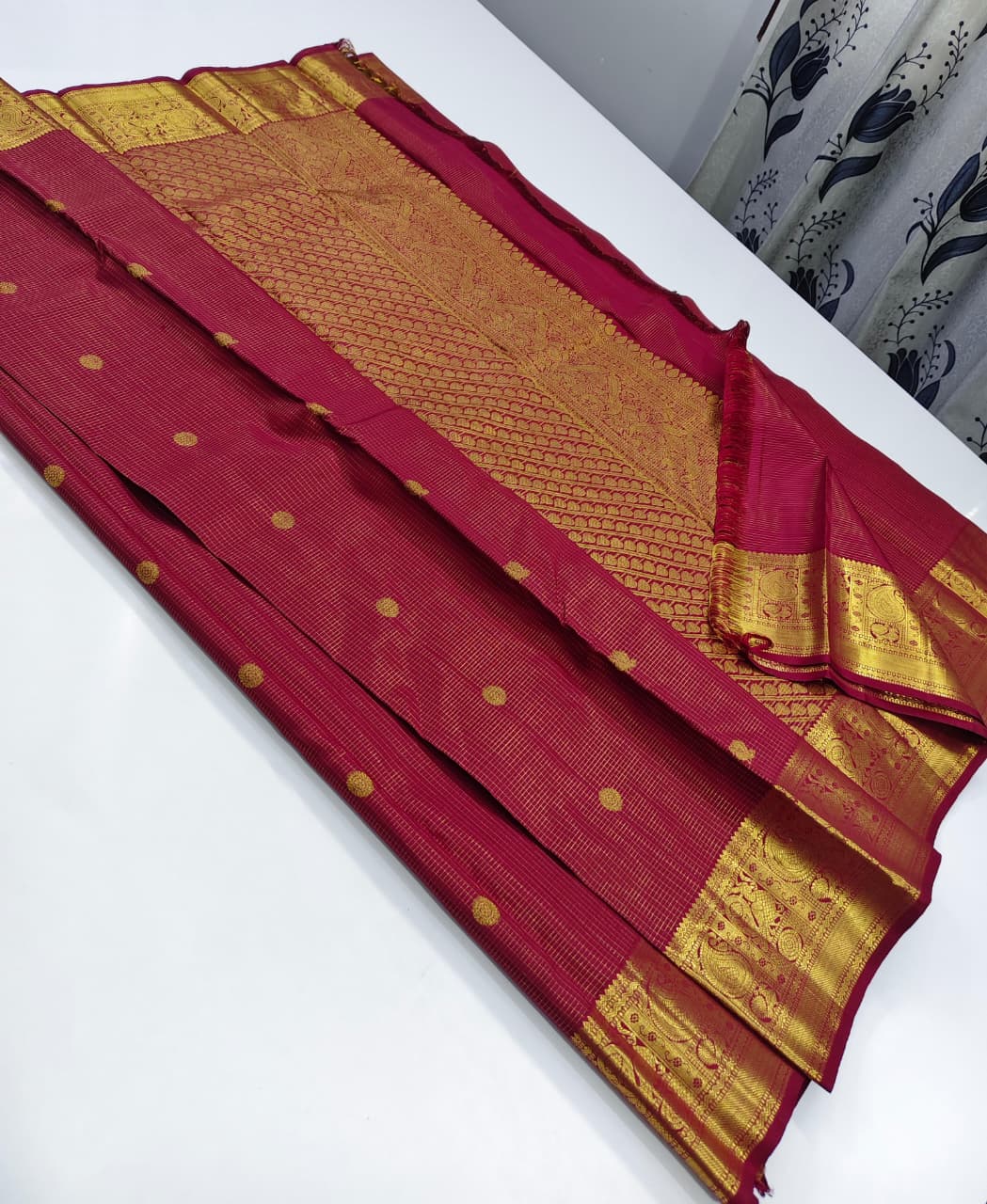 Mupagam  Dual-Tone Kanchipuram Silk Saree
